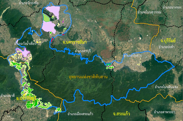 การปรับปรุงแผนที่แนวเขตที่ดินของรัฐแบบบูรณาการ มาตราส่วน 1 : 4000 (One Map) กรณีพื้นที่อุทยานแห่งชาติทับลาน